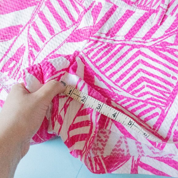 Lilly Pulitzer The Walsh Short Capri Pink Yacht Sea Textured Print Shorts Size 4 - Picture 9 of 9